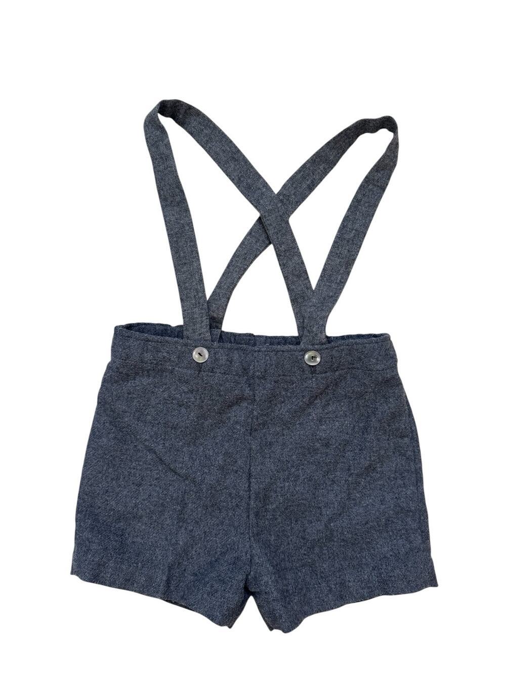 Vintage IMP ORIGINALS Gray Shortalls Size 4T Kids Suspender Overalls 80s 90s